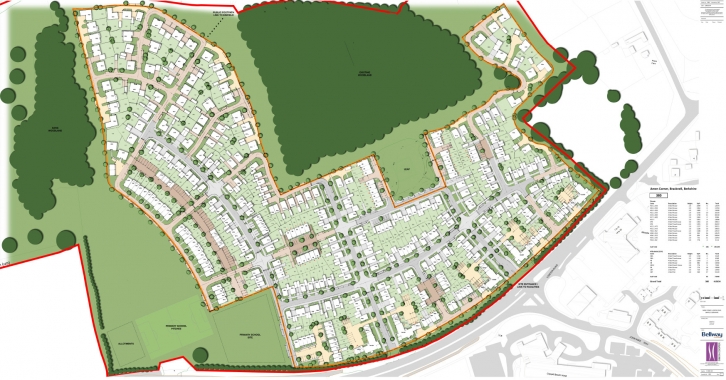 Site for 380 dwellings sold by Haslams at Amen Corner North, Bracknell